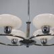 1950s Chrome and Glass Chandelier by Drukov, Czechoslovakia