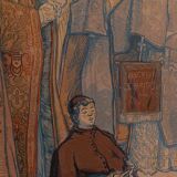 Engraving Auguste Lepère enhanced religious procession Nantes cathedral