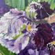 Bouquet of flowers old painting