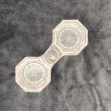 Octagonal glass salt cellar