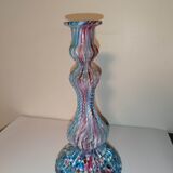 Clichy candle holder marbled blue rose white