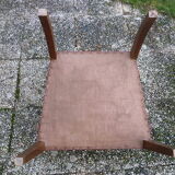 Light brown and wood Bridge armchair, from the 40s-50s