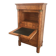 Empire-style secretary desk in burr walnut with detached columns, drop-front, and secret drawer