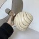 Barbi Ivory and Gold Ceramic Spherical Table Lamp