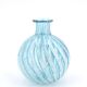 Striped light blue glass vase Phoenician Malta, 1990s