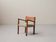 French modernist armchair in wood and green velvet, 1950s