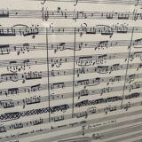 Rare framed lithograph of the score "Repons" by Pierre Boulez