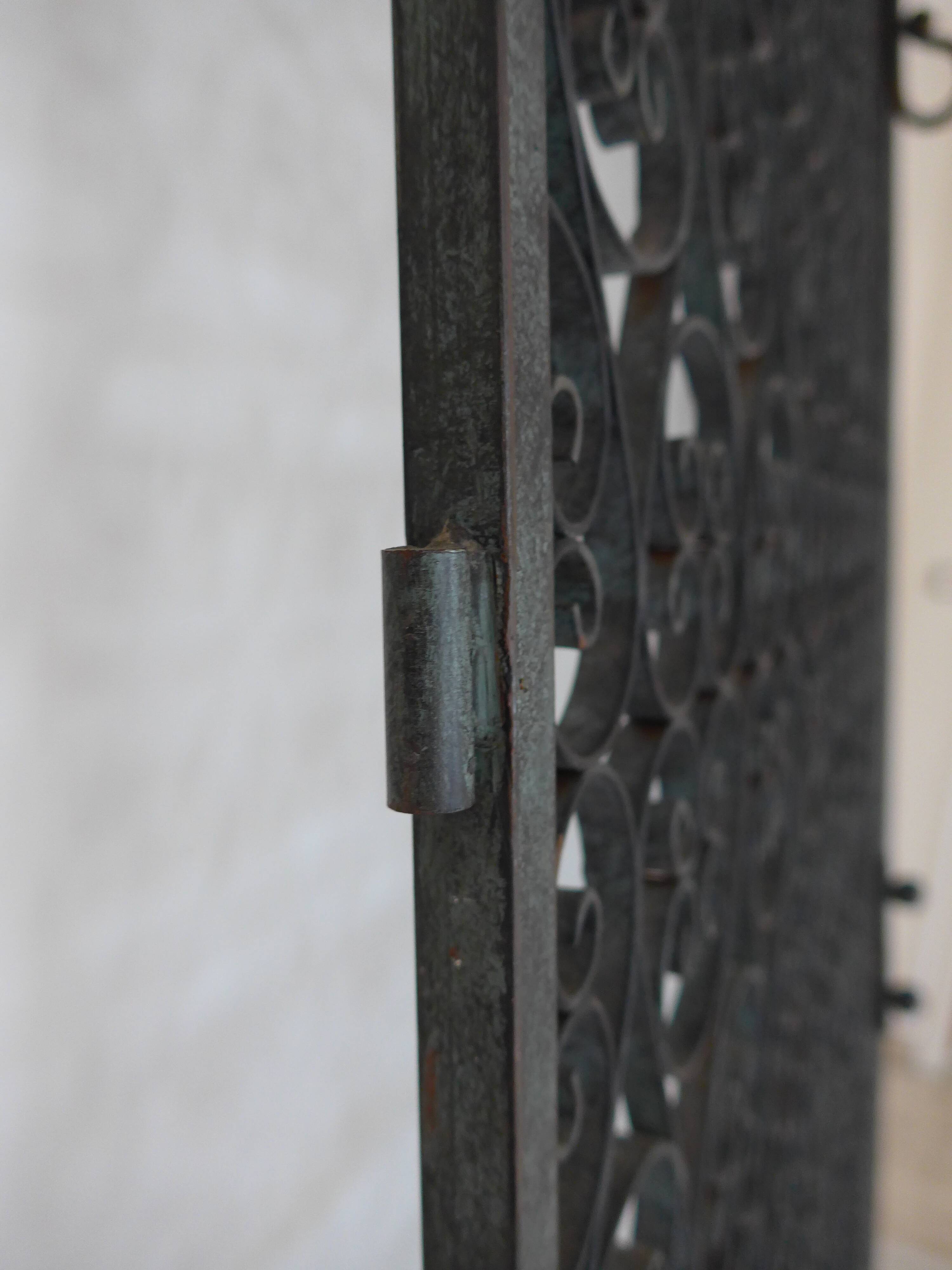 Double wrought iron door