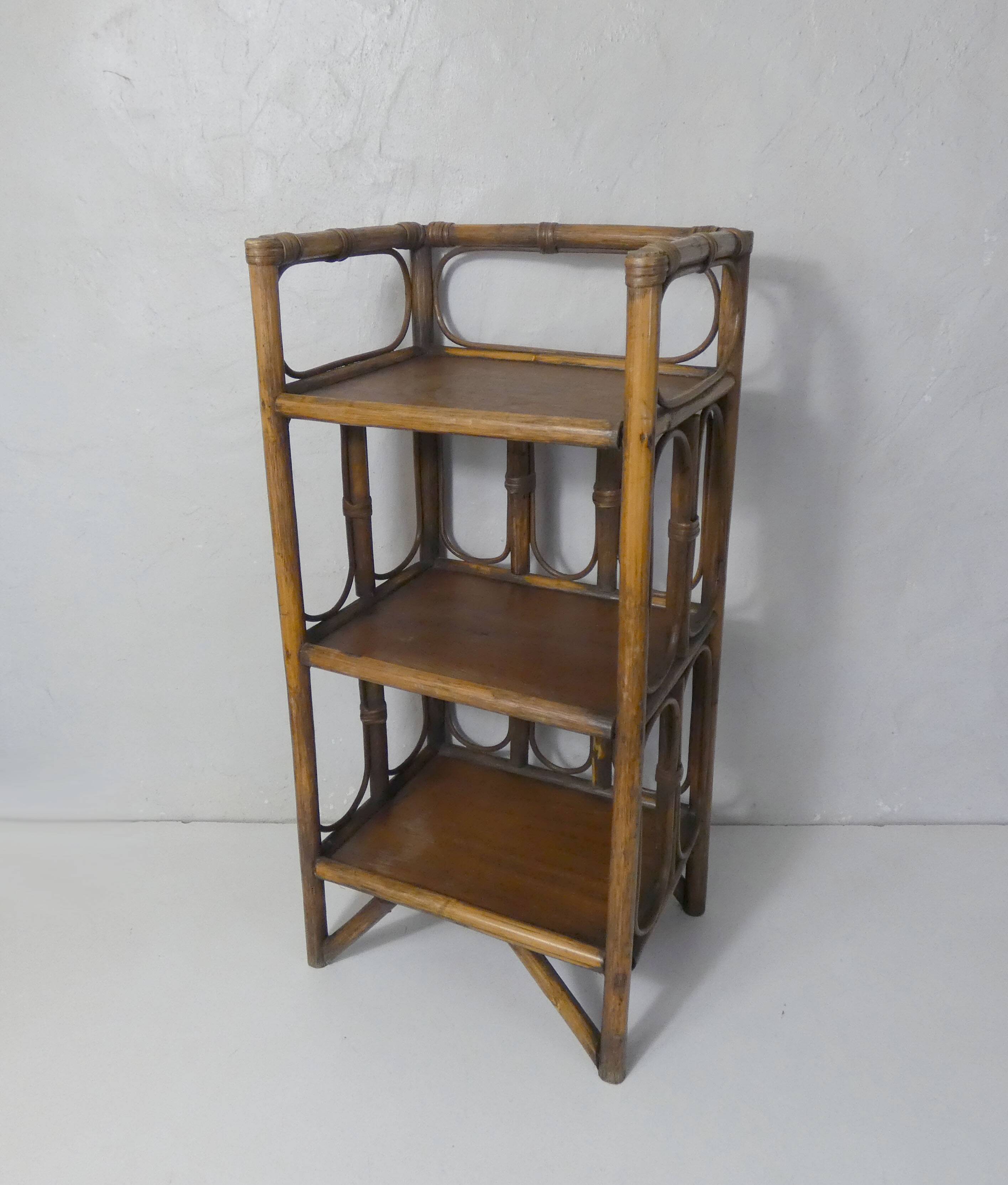 rattan bedside table