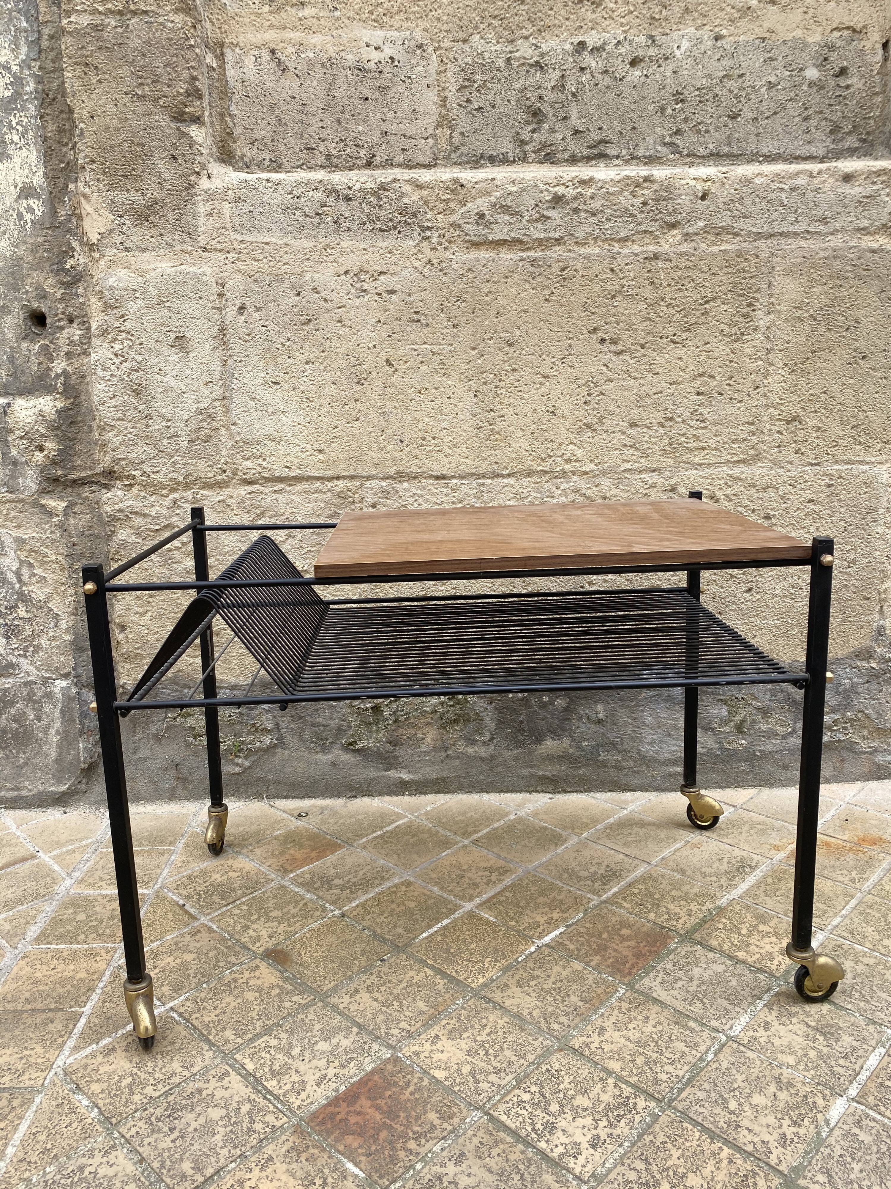 Vinyl row coffee table