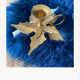 Finger candle holder, leaf shape, brass