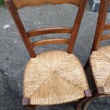 Pair of chairs paillé