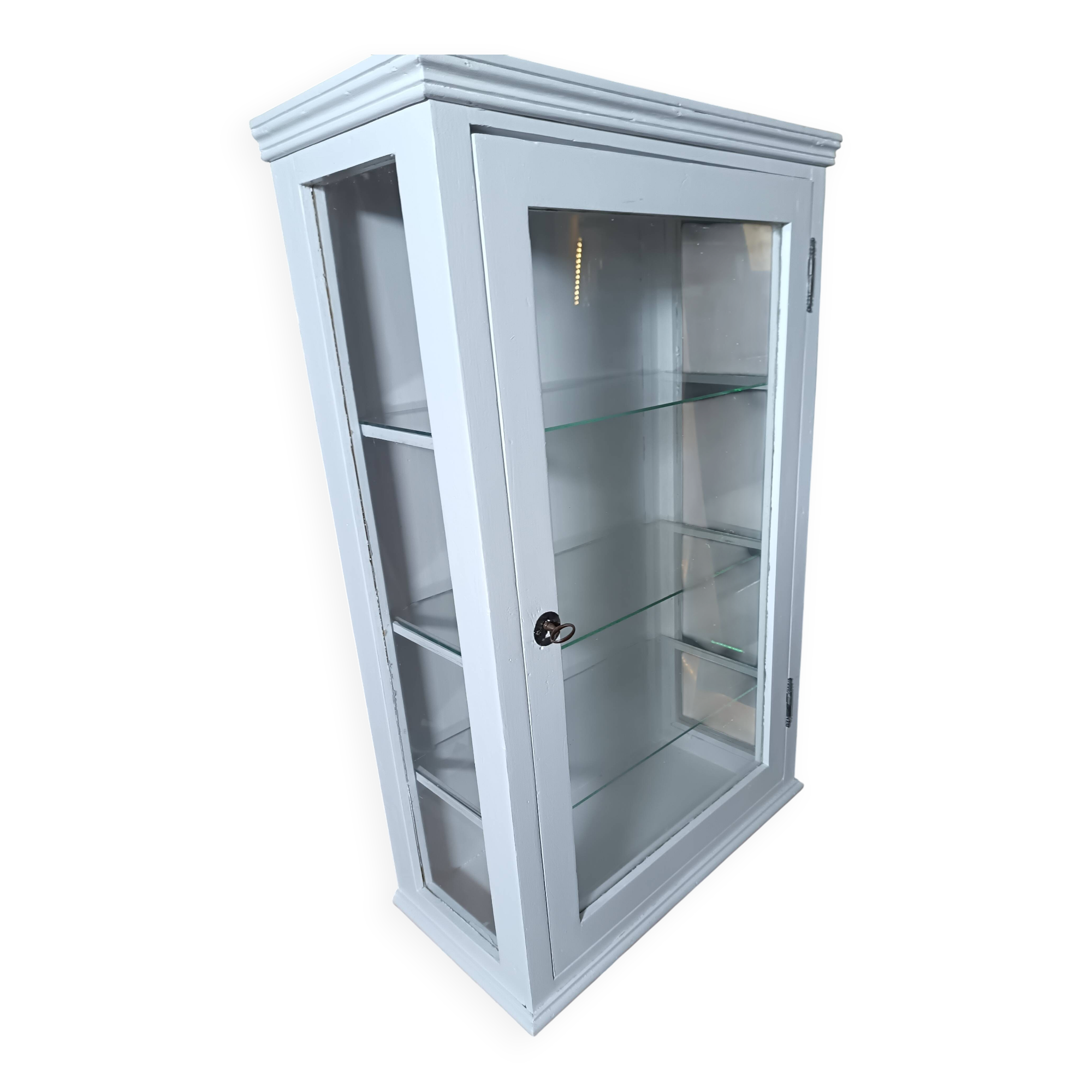 Display cabinet / Silver cabinet with 1 door from the 1950s.