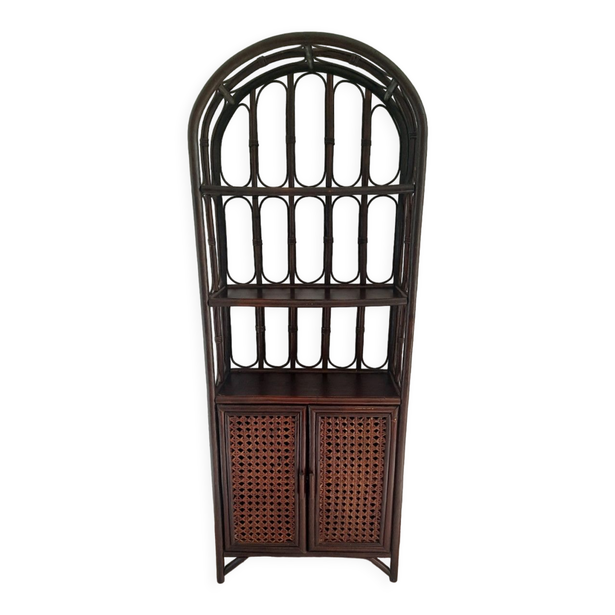 Vintage rattan shelf