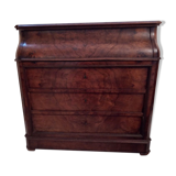 Commode coiffeuse dite chemin de fer en ronce de noyer