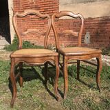 Suite of 8 Louis Philippe canne chairs