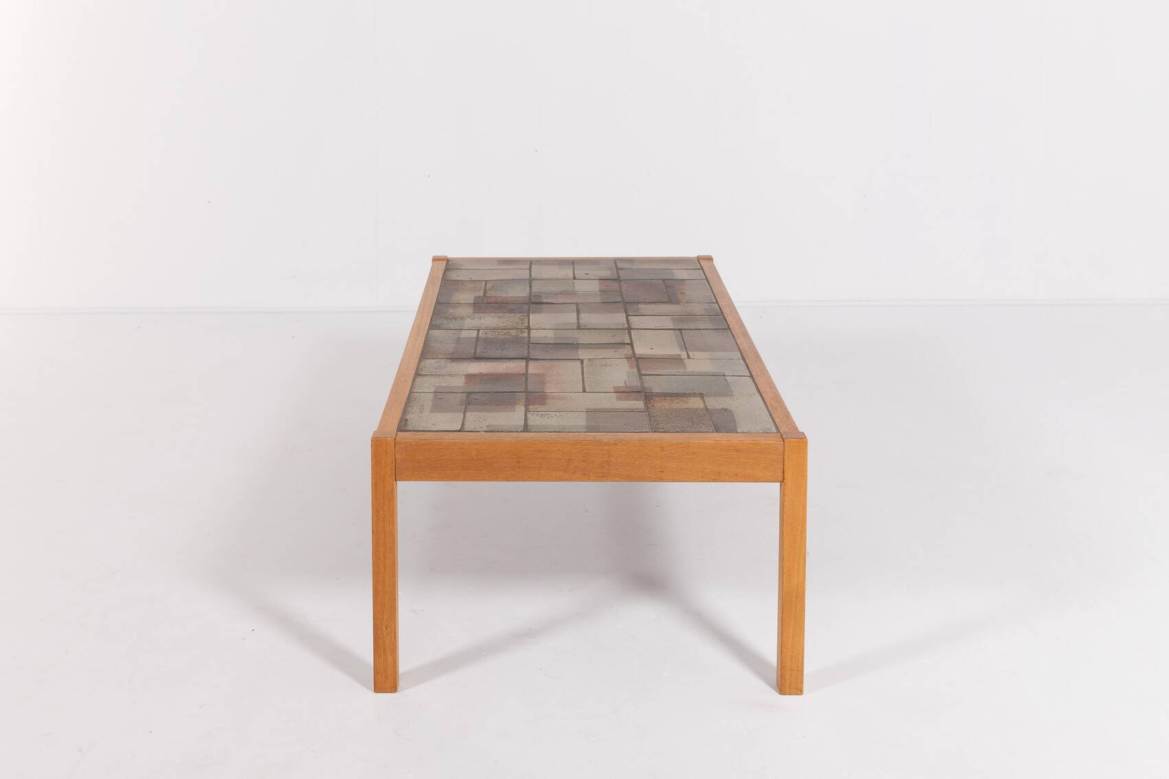 Danish Modern Ceramic Top Coffee Table from Sallingboe