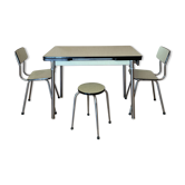Formica set, table chairs and stool