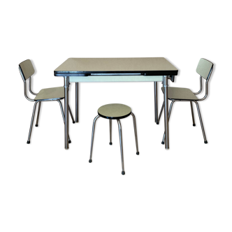 Formica set, table chairs and stool