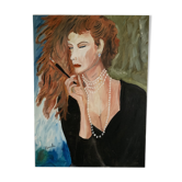 Portrait peinture sur toile