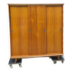 Wooden wardrobe / wardrobe feet compass / 60s