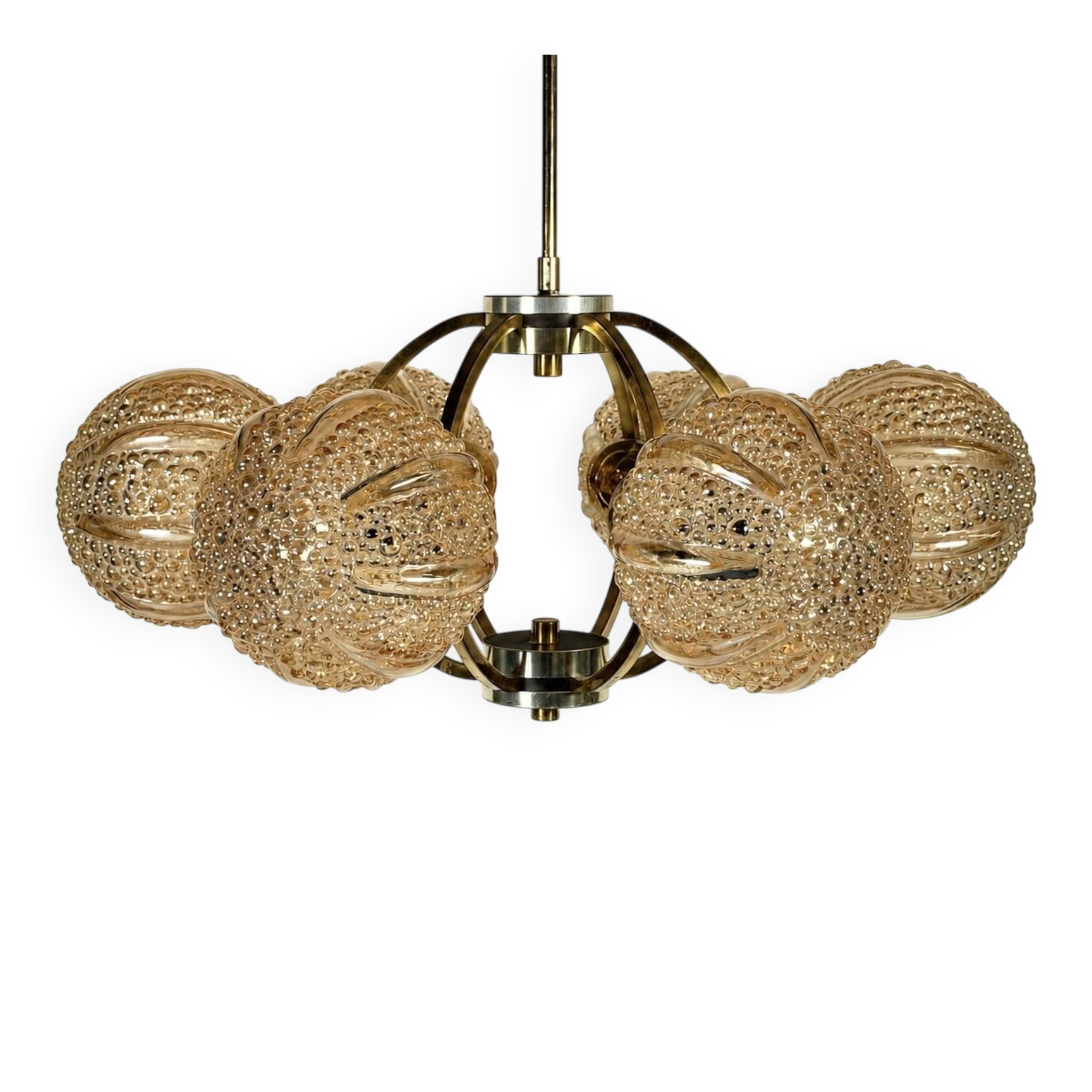 1960s 1970s 6-Light Sputnik Chandelier by Kaiser Leuchten Germany