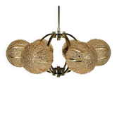 Chandelier Sputnik à 6 lumières des années 1960-1970 par Kaiser Leuchten Allemagne