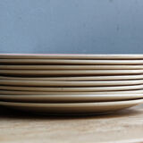 Set of 10 dessert plates, Moulin des Loups, Orchies