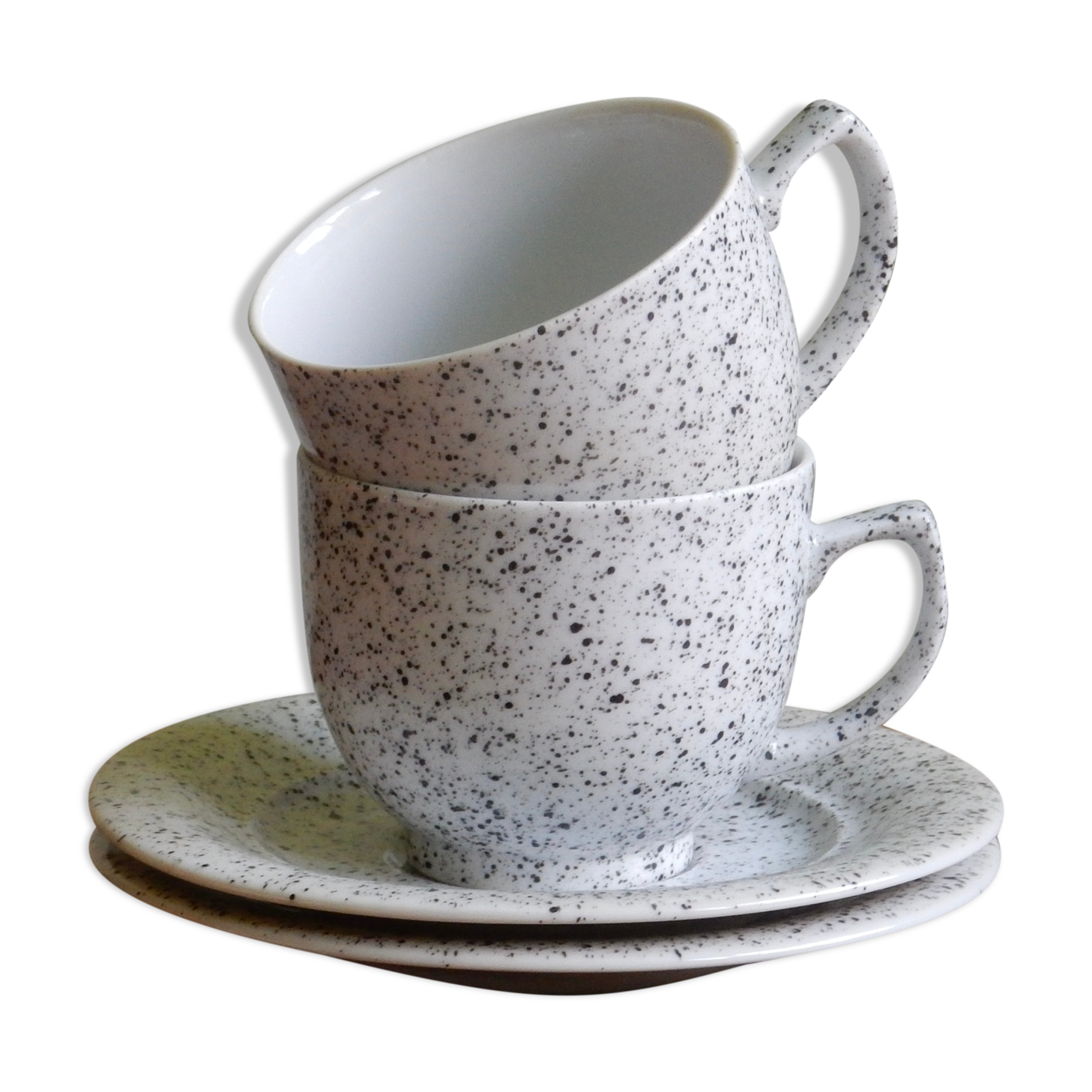 Bavaria, 2 coffee cups, 80s sandstone cups, West Germany