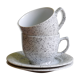 Bavaria, 2 coffee cups, 80s sandstone cups, West Germany