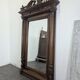 Large Renaissance-style mirror in solid walnut