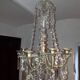Antique brass and cut crystal chandelier - Empire style - 5 arms - for box