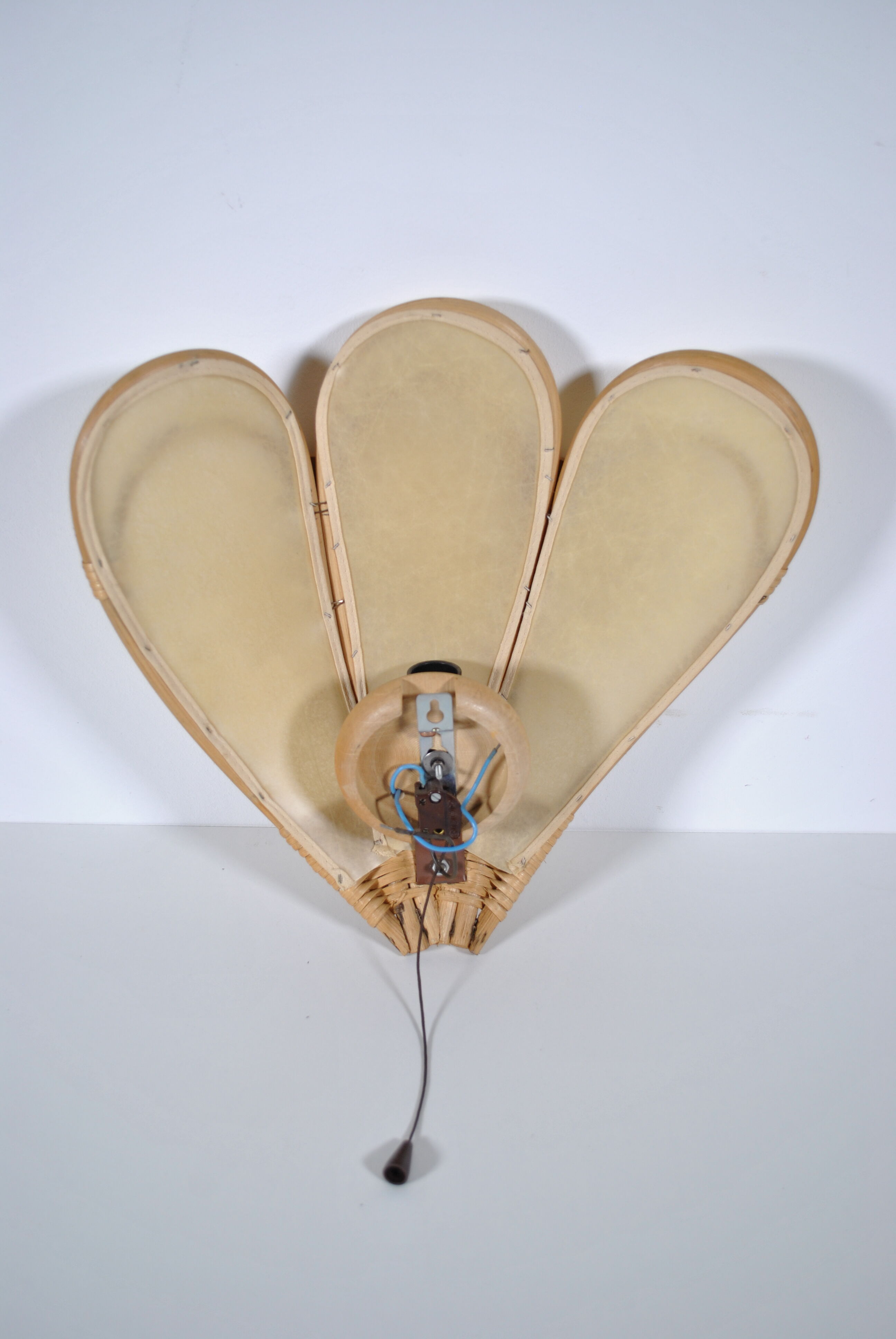 Rattan wall lamp 1970