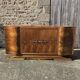 French ART DECO Sideboard- High Gloss Burl Elmwood Buffet-30s