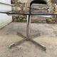 Smoked glass round table chrome Florence Knoll Roche Bobois an70