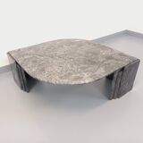 Vintage grey marble coffee table from the 1970s.