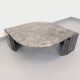 Vintage grey marble coffee table from the 1970s.