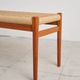 Large teak and rope bench by Niels O. Møller, Denmark, 1960s.
