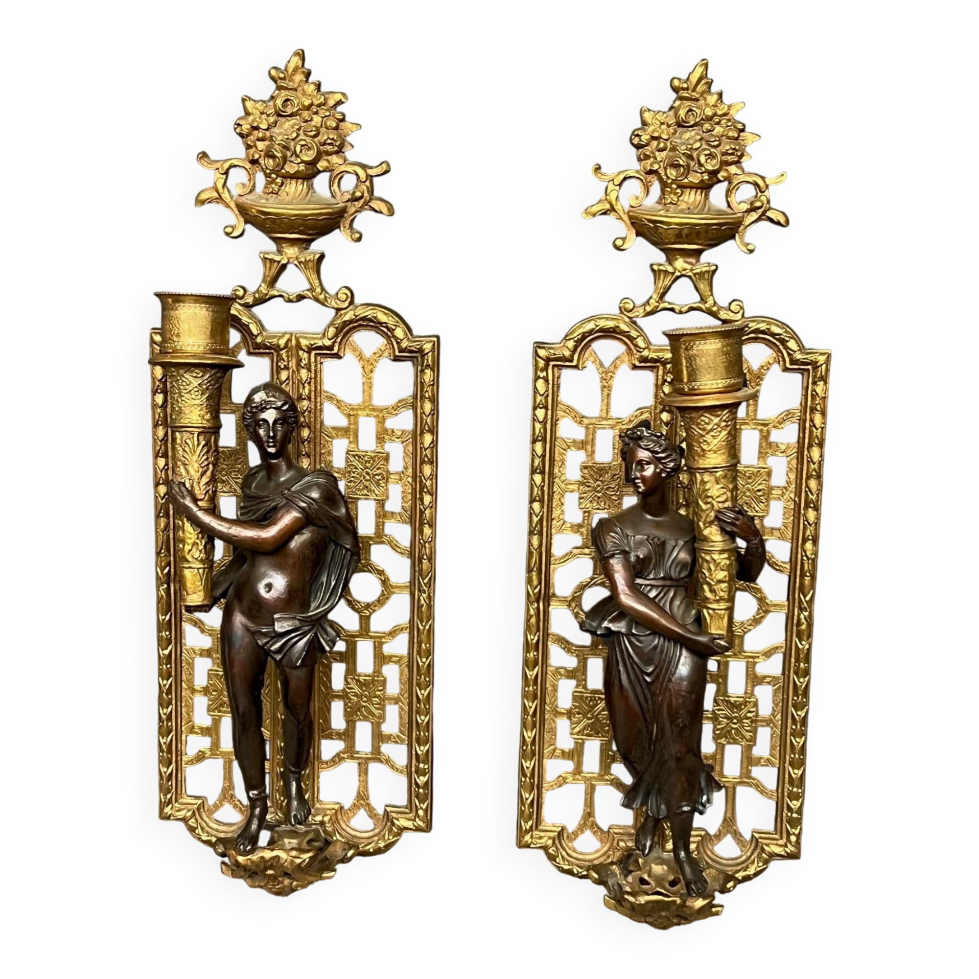 Neoclassical style wall chandeliers