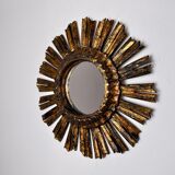 Sun mirror in gilded wood early twentieth century 40cm