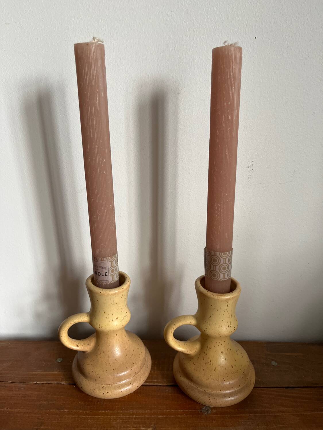 Stoneware candle holders