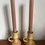 Stoneware candle holders