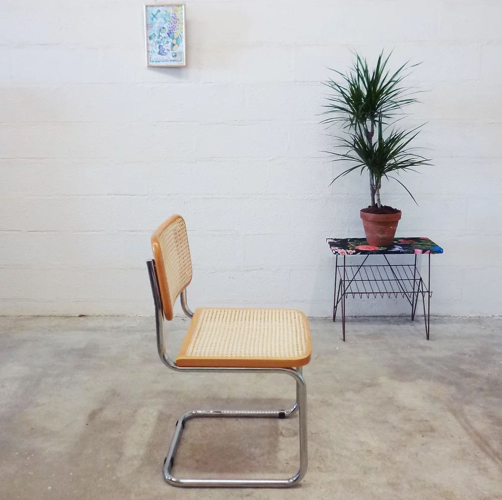 Set of 4 chairs "B32", Marcel Breuer, Italy, 1990