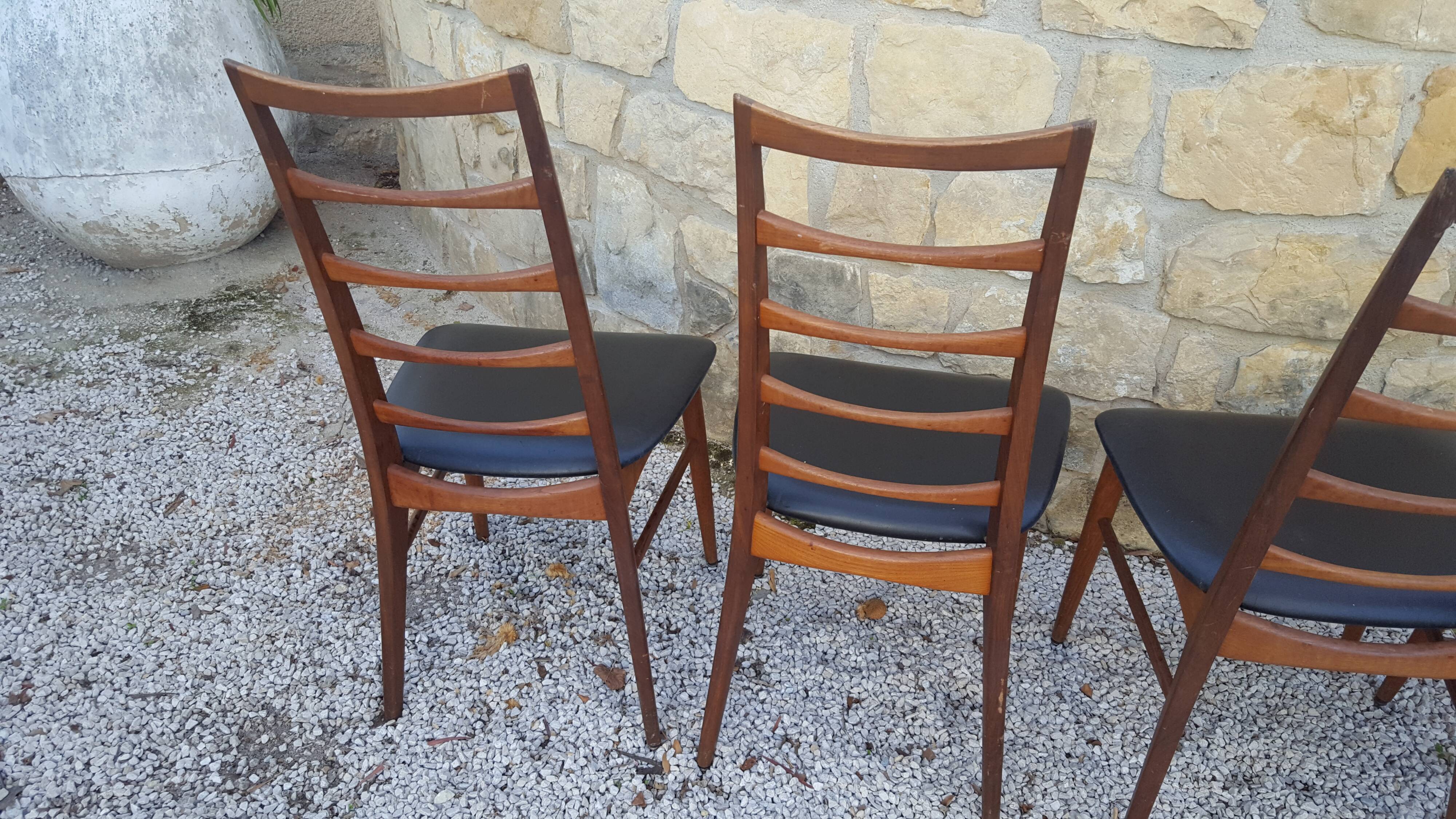4 chaises Koefoeds modéle Lis en palissandre, Danemark
