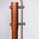 Table lamp, beech galvanized metal, fully functional, czechia, 1960s