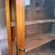 Vintage wooden wall display cabinet, chalet country design.