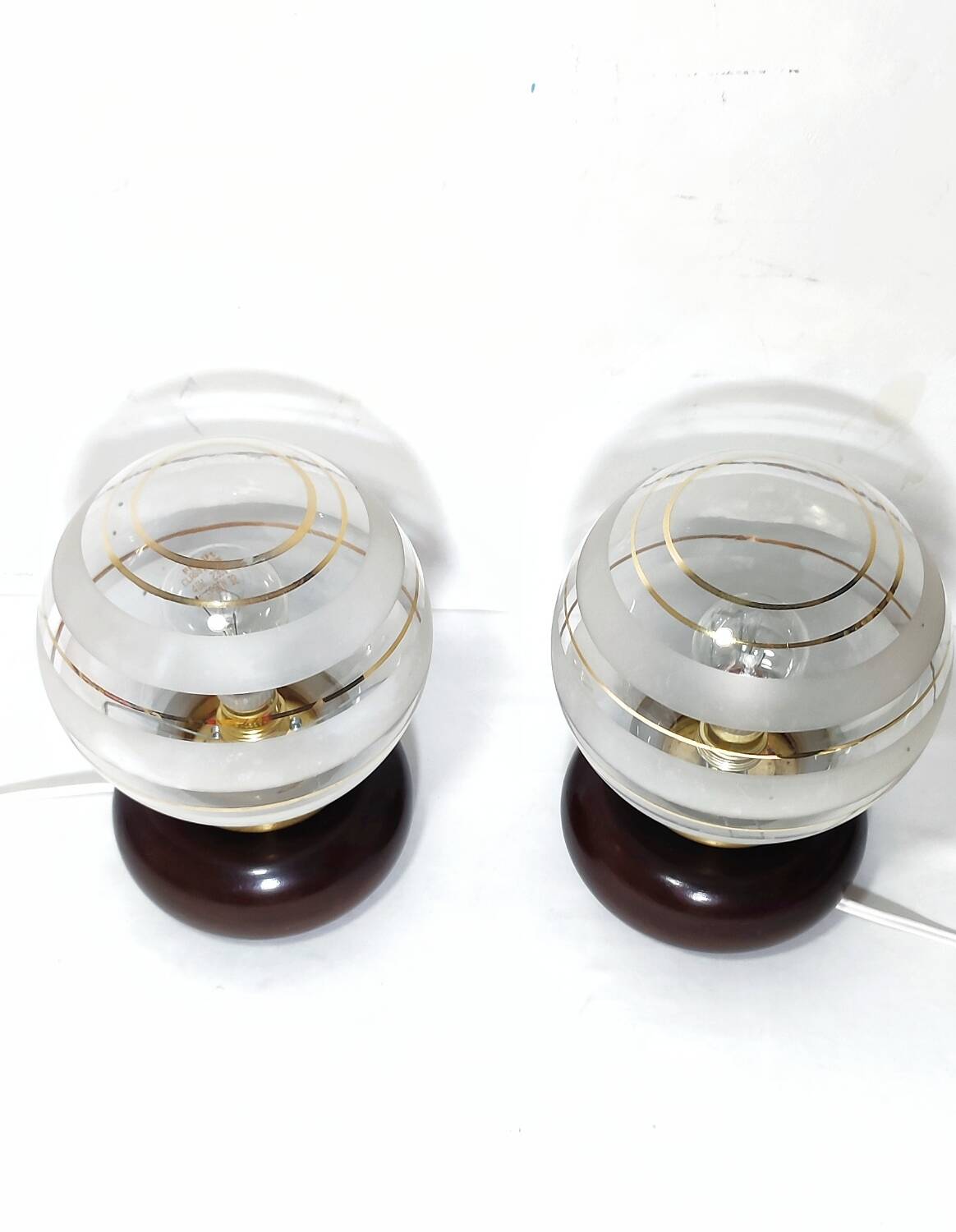 Par de lámparas de mesa. España, 1970s.