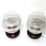 Par de lámparas de mesa. España, 1970s.