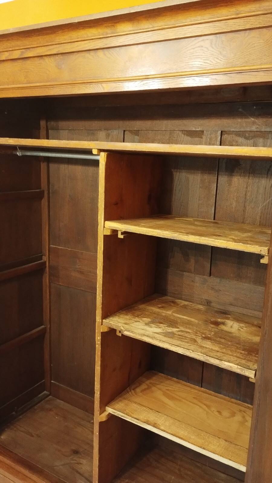 Vintage solid wood wardrobe