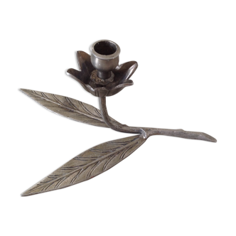 Silver metal candlestick